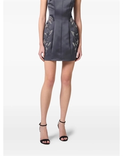 Мини-платье в стиле корсета, серый Elisabetta franchi