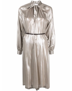 Платье с завязками и эффектом металлик, серый Fabiana filippi