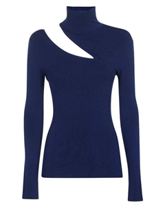 Вырезной топ с подробным рисунком, синий Dondup