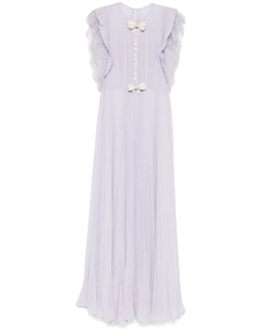 Шифоновое платье макси с оборками, фиолетовый Self-portrait