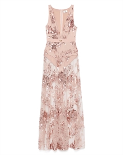 Платье, украшенное пайетками, розовый Elisabetta franchi