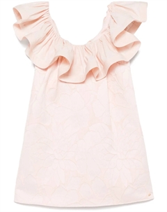 Жаккардовое платье мини с цветочным узором, розовый Elisabetta franchi