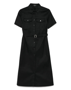 Твиловое платье миди, черный Theory