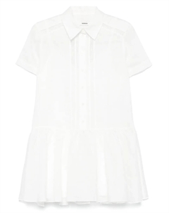 Платье мини с кружевом, белый Sandro