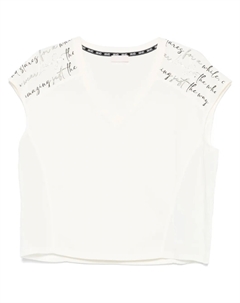 Блузка с V-образным вырезом, белый Liu jo