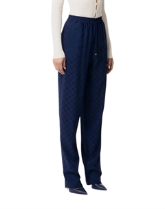 Брюки из ромбовидного жаккарда, синий Elisabetta franchi