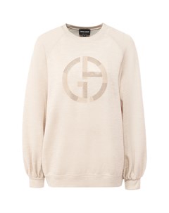 Пуловер с логотипом бренда Giorgio armani