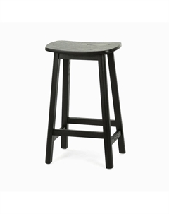 Полубарный стул из массива ясеня черный Laredoute