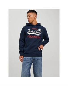 Толстовка мужская с капюшоном синий Jack & jones