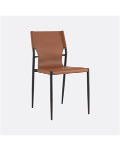 Стул обеденный из экокожи каштановый So'home