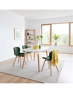 Стол на 4 персоны из массива бука белый So'home