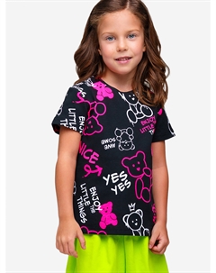 Футболка для девочки, Мультицвет Playtoday