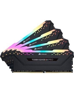 Оперативная память Corsair Vengeance RGB PRO, 128 ГБ DDR4 (4x32 ГБ), CL18, CMW128GX4M4D3600C18, черный