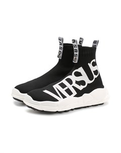 Текстильные кроссовки с логотипом бренда Versus versace
