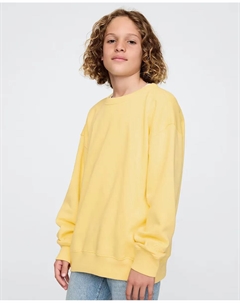 Толстовка с круглым вырезом и логотипом сбоку на рукаве, жёлтый Gap