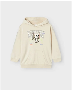 Флисовый свитшот для девочек, белый Name it