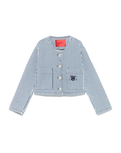 Полосатая джинсовая куртка, синий Max&co. kids