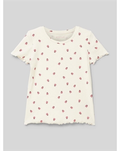 Футболка прямого кроя с круглым вырезом, кремовый Tom tailor