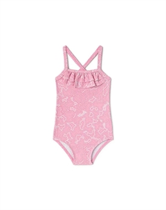 Купальник для девочек на перекрещенных бретелях с принтом Kaos, цвет Rosa Tous