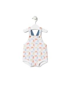 Хлопковый детский комбинезон с разноцветным логотипом, многоцветный Tous