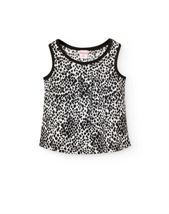 Футболка без рукавов с принтом для девочек, чёрный Boboli