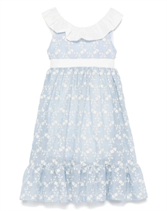 Платье для вечеринки с цветочной вышивкой, синий La stupenderia