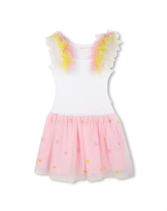 Платье для девочки в белом цвете без рукавов, белый Billieblush