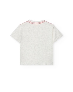 Футболка из хлопка для мальчика с рисунком спереди, цвет Crudo Boboli