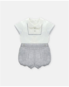 Комплект из рубашки и шаровар со складками серого цвета, серый Martin aranda