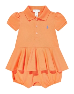 KIDS комбинезон для новорожденного Polo Pony, оранжевый Polo ralph lauren
