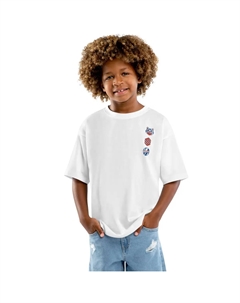 Детская хлопковая футболка с короткими рукавами Kitty, белый Siroko