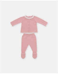 Комплект из дублета и вязаных леггинсов из кораллового цвета, коралловый Martin aranda