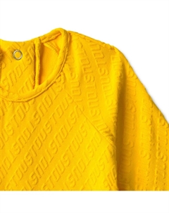 Купальник для девочки в полный рост с жаккардовым логотипом, жёлтый Tous