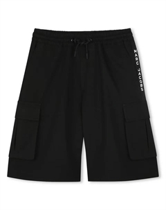 Бермудские шорты для мальчика с карго-карманами и кулиской, чёрный Marc jacobs