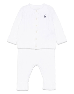 KIDS комплект из топа и брюк фактурной вязки, белый Polo ralph lauren