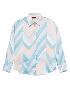 Рубашка с шевронным принтом, синий Liu jo