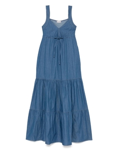 Платье миди из хлопка, синий Liu jo