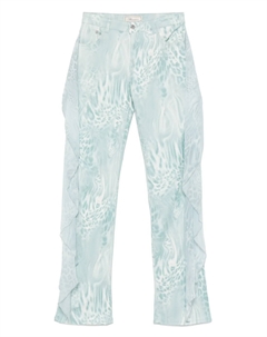 Брюки с принтом, синий Blumarine