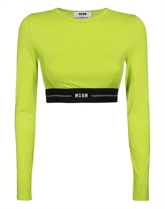 Укороченная футболка, зеленый Msgm