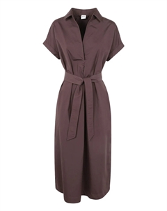 Платье миди из поплина, коричневый Aspesi