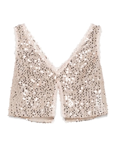 Топ с пайетками, нейтральный Ermanno scervino