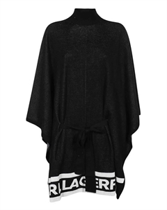 Пончо из смесовой шерсти, черный Karl lagerfeld