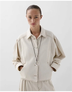 Женская куртка-бомбер с застежкой на пуговицы, натуральный Scalpers