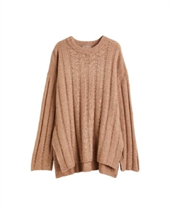 Свитер Oversized Rib-knit, бежевый H&m