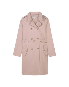 Двубортный тренч для девочки с поясом, бежевый Michael kors