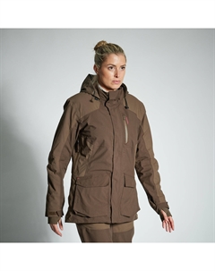 Охотничья куртка/дождевик женская 500 износостойкая, коричневая, кофе коричневый Solognac