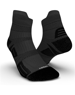 Носки для бега тонкие Strap черные, черный/космический серый Kiprun