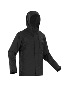 Дождевик мужской непромокаемый, черный Quechua