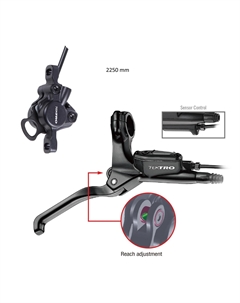 Комплект тормозов гидравлический Tektro HD-E350 2250 мм для грузового велосипеда Cargobike R500E Longtail, черный Elops