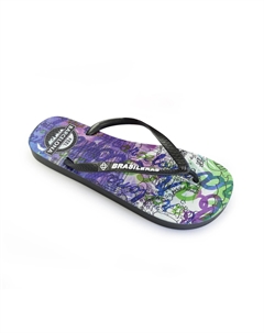 Пляжные бразильские шлепанцы серого цвета на резиновой подошве., серый Brasileras